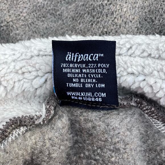 Kuhl 1/4 Zip Fleece Sweater Sz M Alfpaca Pullover Brown Gorpcore Hiking Outdoor - Picture 11 of 12